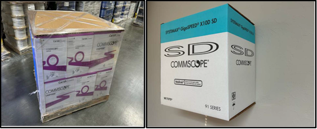 commscope cables in a box